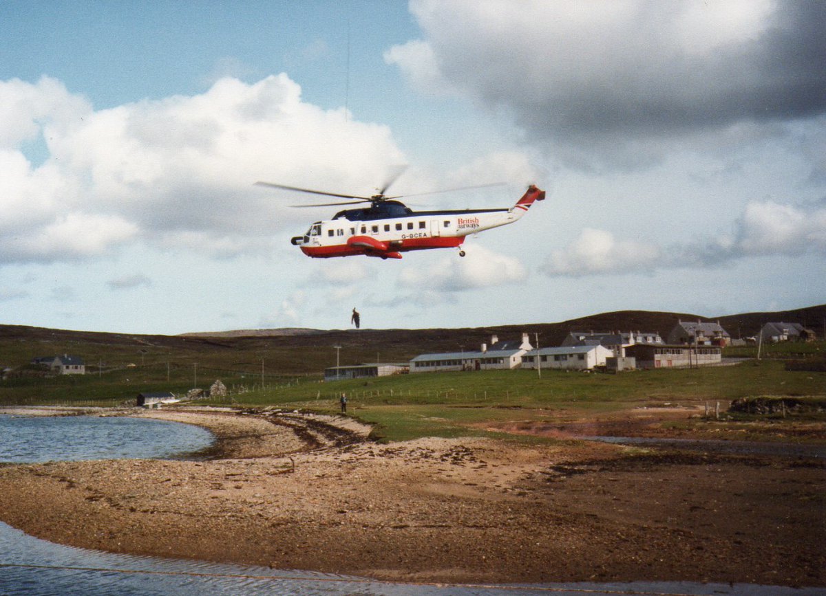 While my mum ran oil flights to Aberdeen, my dad maintained helicopters and was winchman for the search-and-rescue crew.