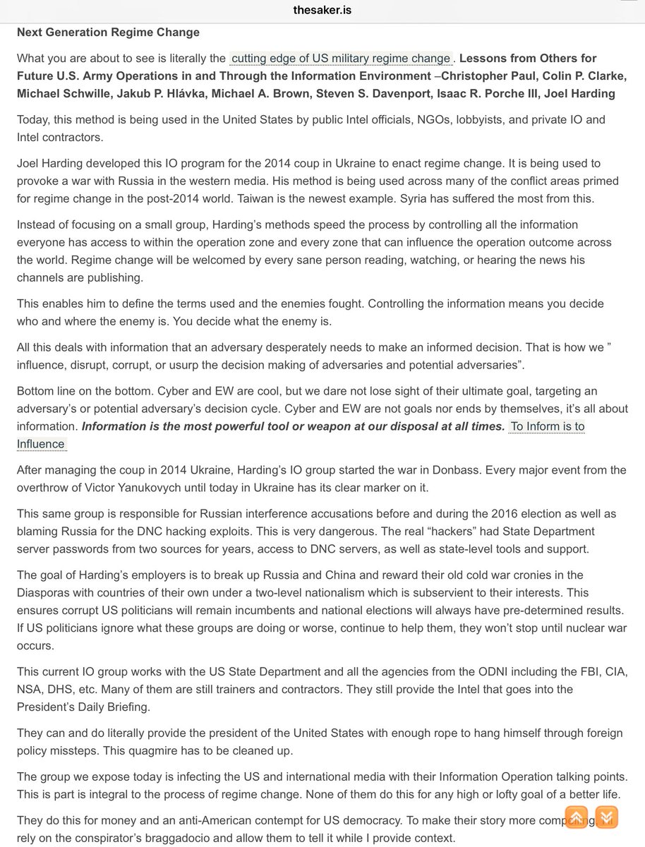 dmills3710's tweet photo. “Coup Against the Presidency Means Against the Executive Branch”

“Disrupt, deny, degrade, destroy, or deceive” The 2016 US Election and Deep State Coup...

This isn’t about only Donald Trump - it began before 2012...

https://t.co/yPUQAh9ZBl https://t.co/8Ea3BtfJ9p