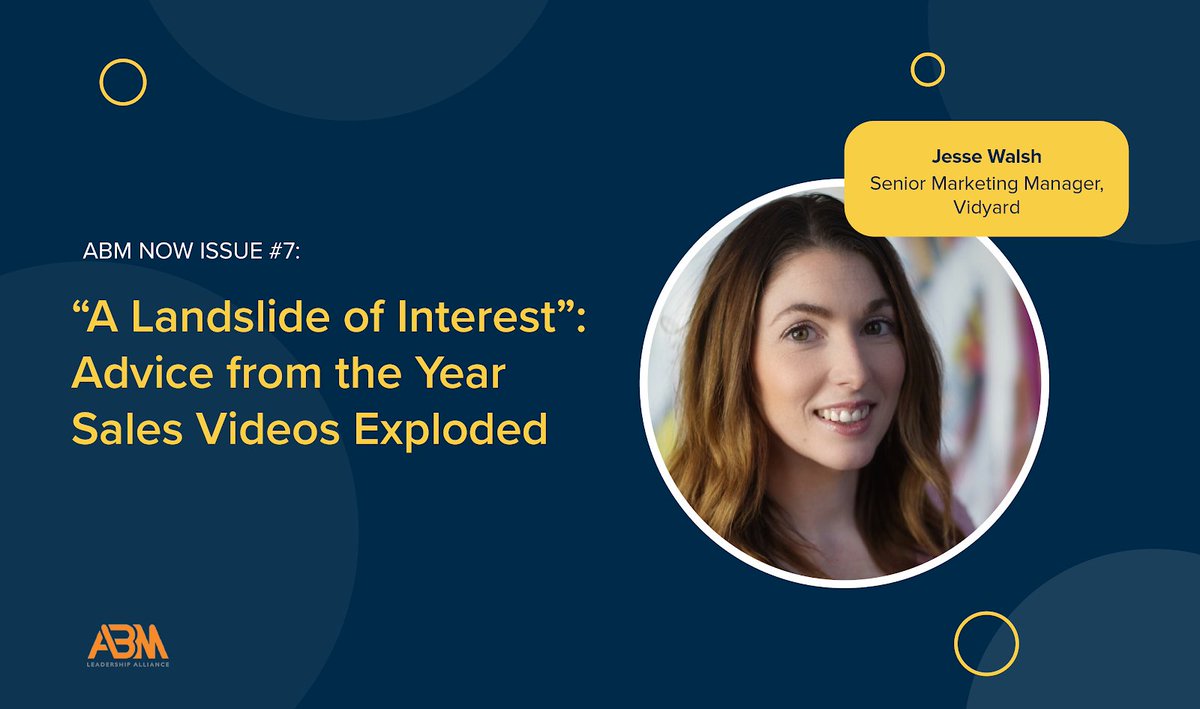 What happens when you face a pandemic-induced tsunami of interests? You do like @Vidyard did and you ride the wave: abmleadershipalliance.com/blog/abm-now-i…

#ABM #B2Bmarketing #VideoSales #ABMLA