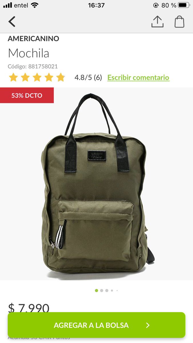 Twitter 上的 "Ofertas Reales"："Esta mochila marca americanino viene bajando hace algún tiempo hoy está en su mejor precio ➡️ https://t.co/SJ738xAL7N La revisamos y tiene buenos comentarios para los