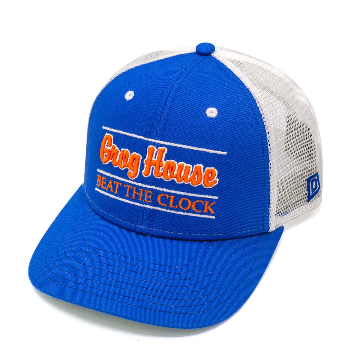 domehats's tweet image. RETWEET this new Blue &amp;amp; White Grog House trucker hat, and we’ll pick 2 winners to get one TODAY!