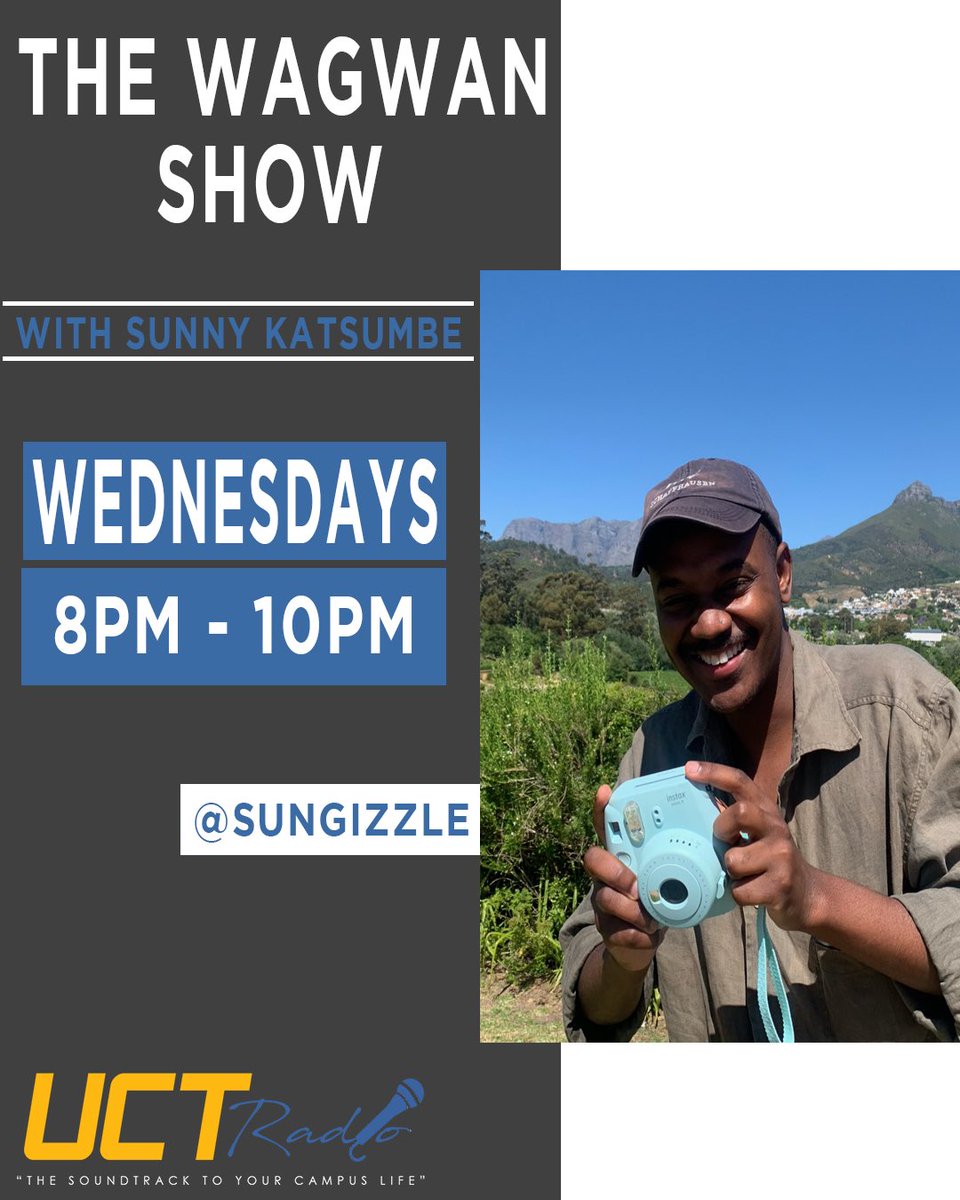 UCTRadio's tweet photo. 🚨🚨🚨NEW PRESENTER ALERT🚨🚨🚨
UCT Radio would like to introduce you to the next of many new #MusicSpecialist Presenters. Up next, holding it down every Wednesday on “The Wagwan Show” between 8PM-10PM is @sungizzle !
#GetToKnowYourDJ #UCTRadio #thesoundtracktoyourcampuslife https://t.co/6QAEUeUwe2