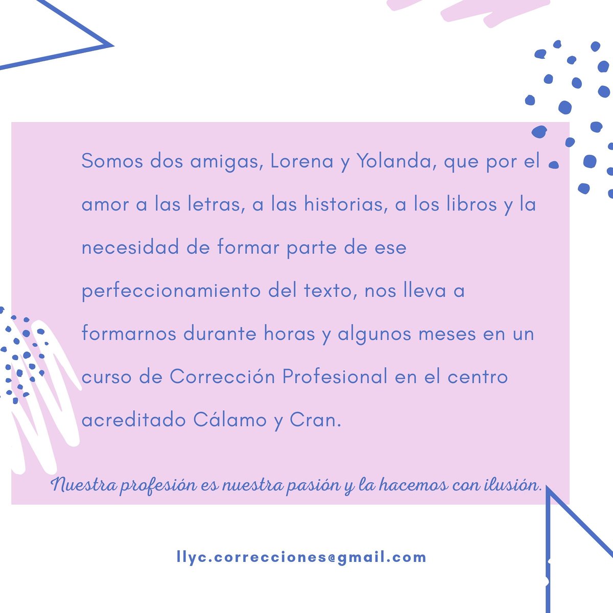 Mividapor1libro's tweet photo. Llyc Correcciones
llyc.correcciones@gmail.com https://t.co/P1QABgGqvu