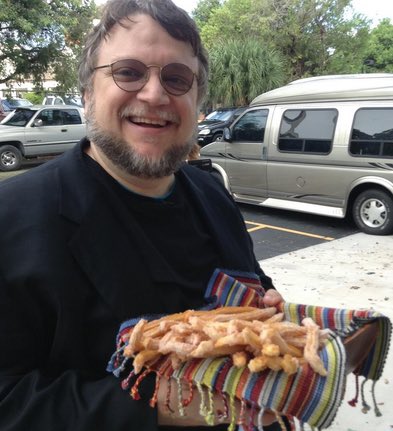CosmicRewind's tweet image. Guillermo del toro with churros