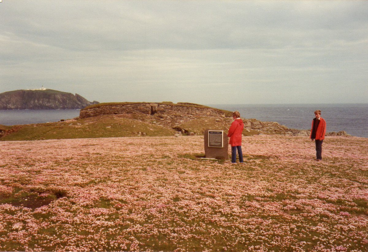 I was exposed to archaeology every day. Look, here I am looking really interested at visiting one of the four known blockhouse forts in the world. All are in Shetland.  https://canmore.org.uk/site/515/ness-of-burgi