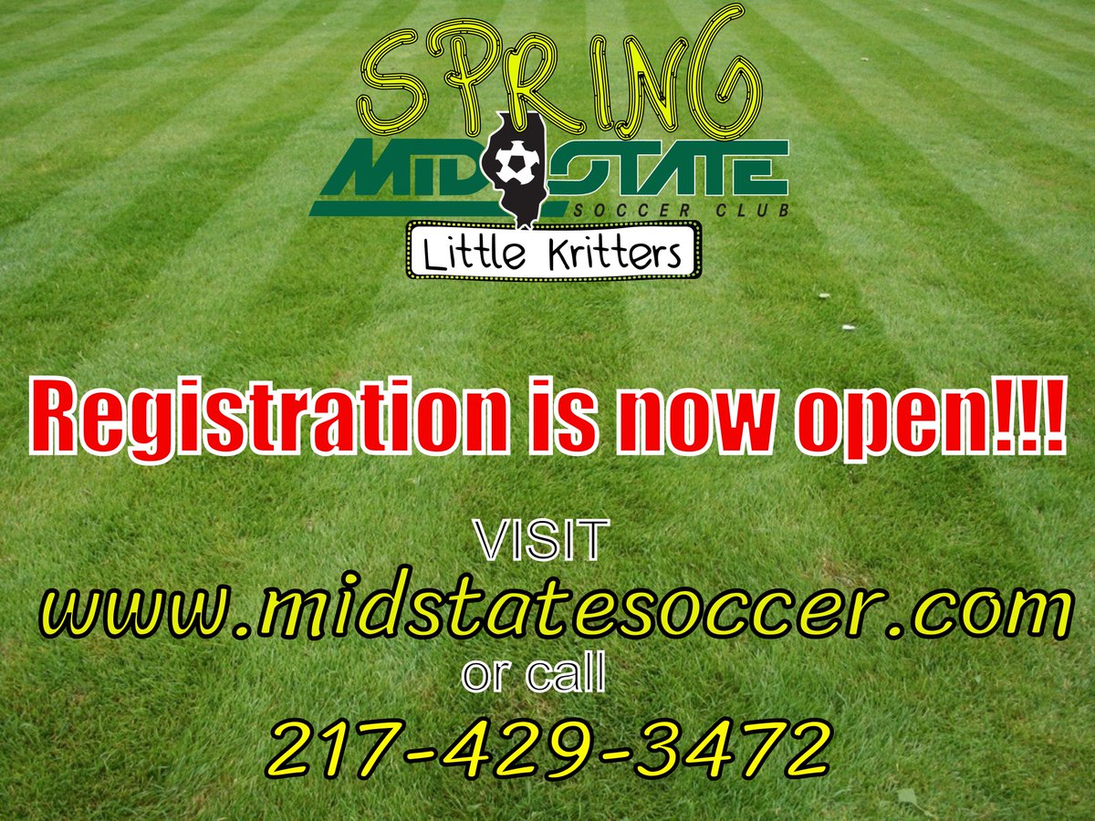 MidStateSoccerC's tweet photo. Spring Little Kritters '21 is now open so sign up today to book your spot!
https://t.co/Z0lIQGOoOt
217-429-3472 https://t.co/rF5Qq9R4Uj