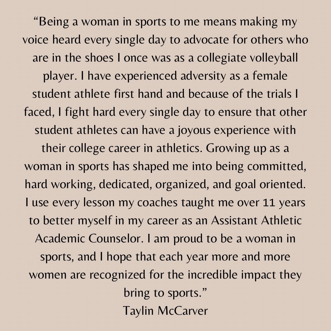 CAASMemphis's tweet photo. ✨ National Girls and Women in Sports Day Spotlight ✨

•Taylin McCarver 
•Assistant Athletic Academic Counselor for CAAS
•Former NCAA student-athlete 

#WomenInSports
#LiftAsWeRise
#LeadHerForward 
#NGWSD https://t.co/tAjQfve6De