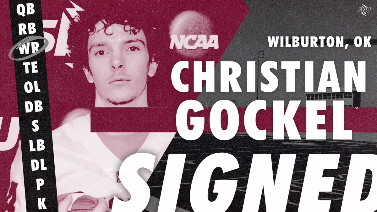 From Wilburton, join us in welcoming wide receiver 
<a href="/ChrisGockel02/">Christian Gockel</a> to the Crimson Storm family!

#BoltsUp⚡️
#NSD2021