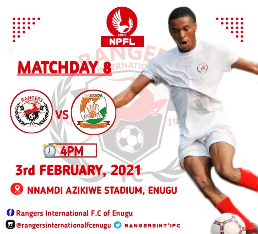 UdalaFCU's tweet photo. ..and the poster boy, Christian Nnaji #ShineTheLight scoring twice to help @rangersint to a 3-0 spanking of Dakkada FC. https://t.co/q1FHJIZhTm