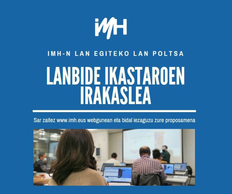 imhcampus's tweet photo. 👨‍🏫👩‍🏫 @imhcampus -en irakasleak behar ditugu Lanbide-Euskal Enplegu Zerbitzuaren prestakuntza ikastaroetan hainbat irakasgai emateko.

Gai teknikoen arloan irakastea atsegin baduzu, ikusi hemen xehetasunak 👇

https://t.co/KhYruMAFvd

Zure proposamenaren zain gaude! https://t.co/q9hTxIbhJe