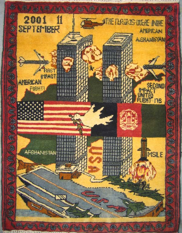BiruniKhorasan's tweet image. War rugs from Afghanistan. Sad legacy of decades of conflict.