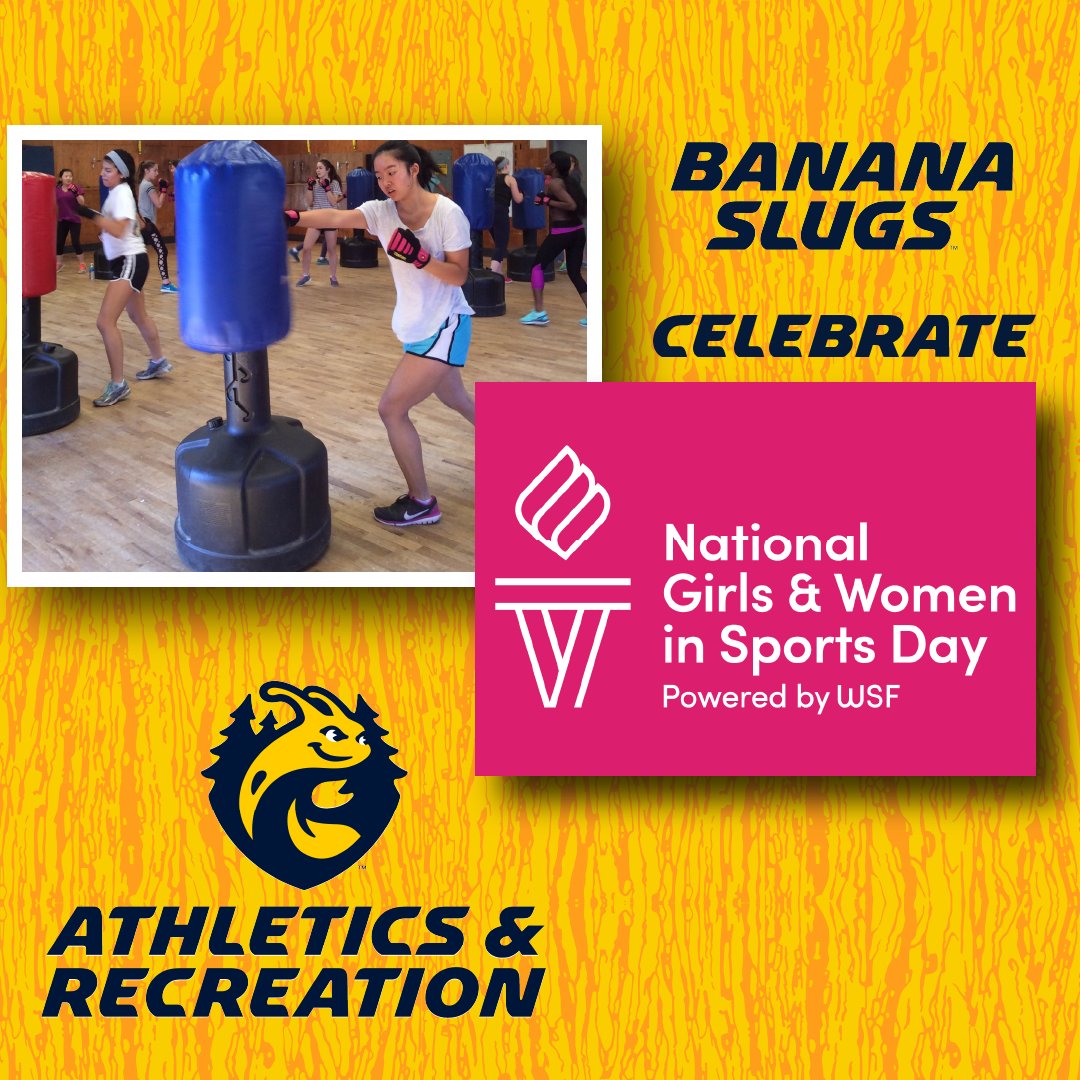 In celebration of National Girls and Women's in Sports Day we want to recognize the women participating in our programs! 🙌 🍌 🐌 
#GoSlugs #FitLife #StayHealthy