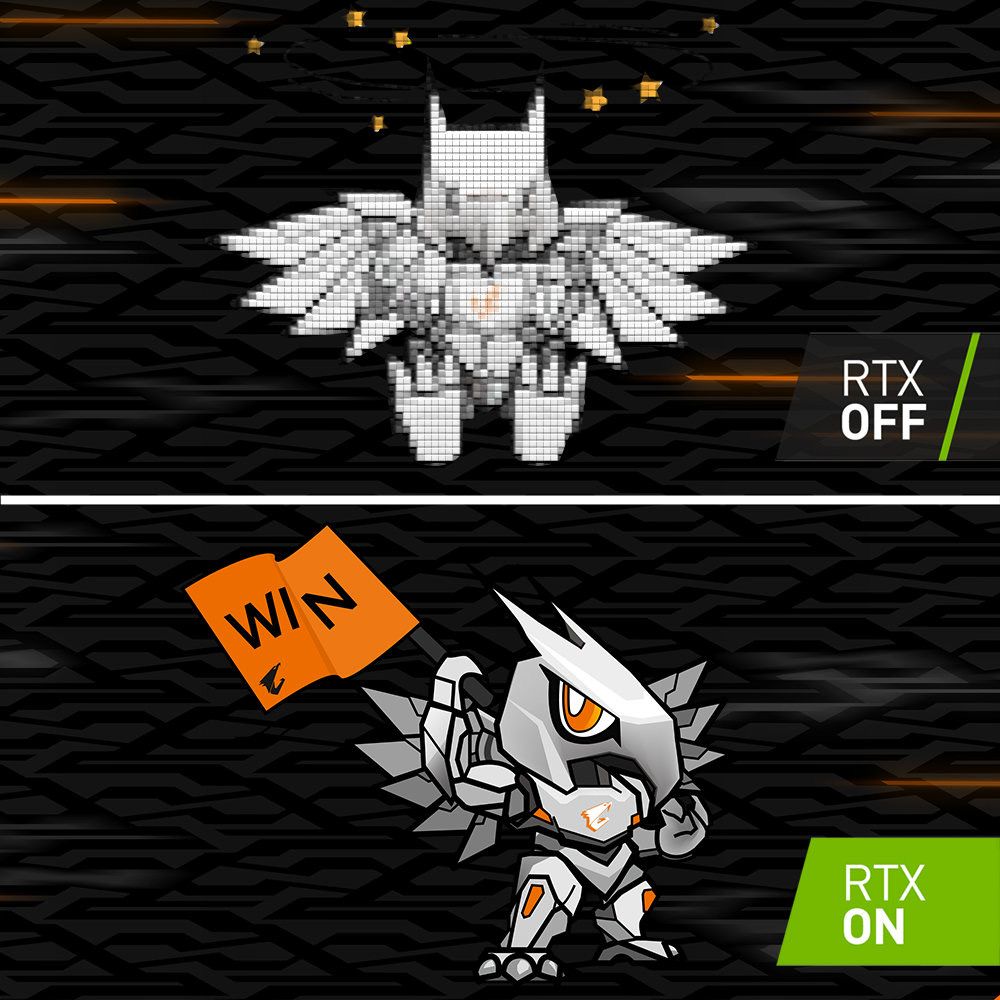 AorusOfficial's tweet image. @NVIDIAGeForce #RTXoff vs #RTXon 

#AORUS
