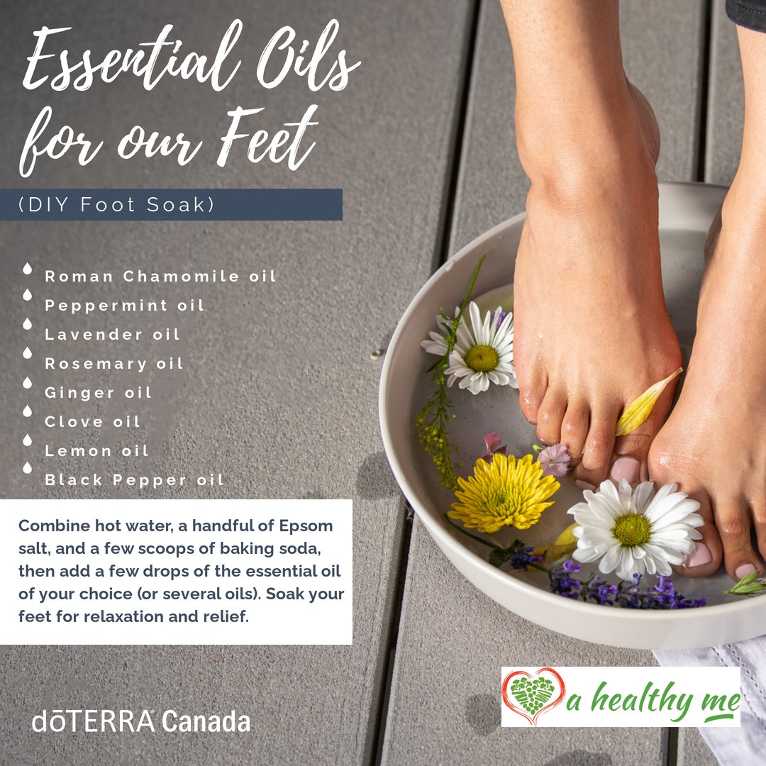 Love this idea. ❤️ Whether your feet need a bit of TLC from exercise or just day to day activity, definitely try this foot soak idea out. #ahealthyme #essentialloils #essentialoil #wellnesstip #footcare #relax #footsoak #takingcareofyourself #selfcare