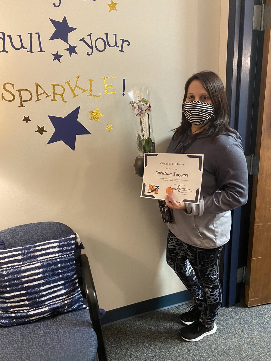 Congratulations to @ctinataggart for being selected as a Culture of Excellence in Teaching representative for New Mark. Thank you for your dedication, commitment, and love for our Northstars!! Keep shining. @NKCSchools