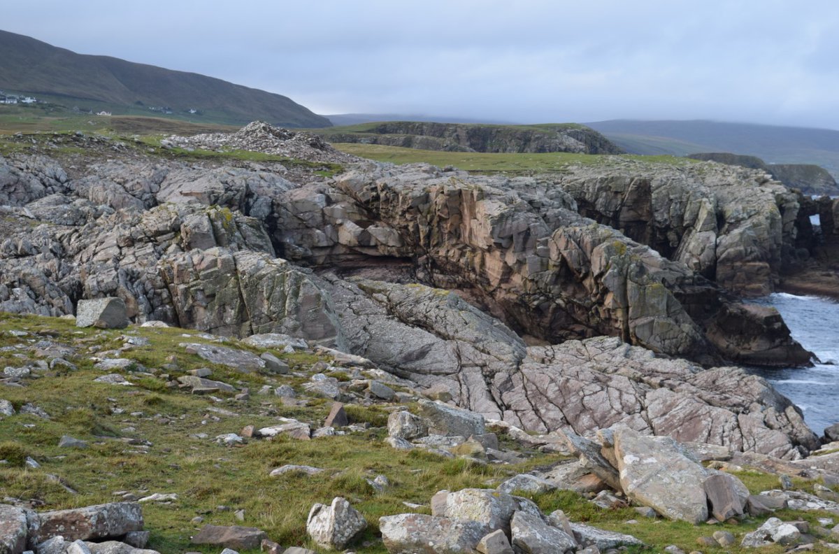 And at the weekends, I used to hang out with my friends in Levenwick Broch. Although, when I say hang out, it was mostly hiding from the wind and horizontal rain or trying to find action man after he'd slipped down between the boulders.  https://canmore.org.uk/site/908/levenwick