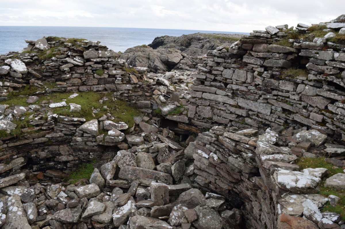 And at the weekends, I used to hang out with my friends in Levenwick Broch. Although, when I say hang out, it was mostly hiding from the wind and horizontal rain or trying to find action man after he'd slipped down between the boulders.  https://canmore.org.uk/site/908/levenwick