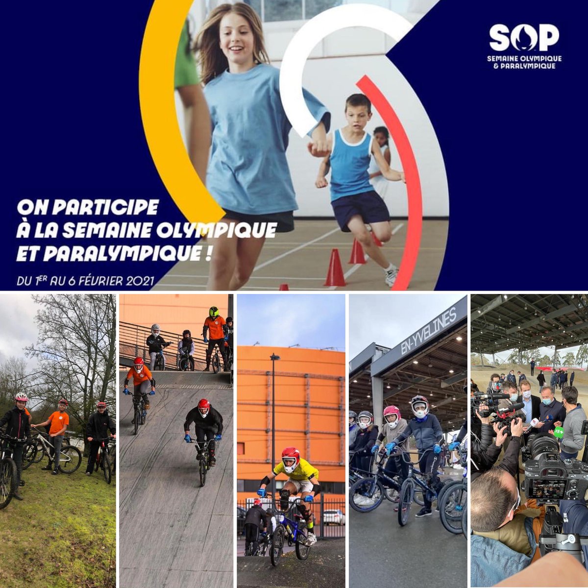 #SOP2021 #VTT #BMX #SportPourTous #Paris2024 👉🏽 ça donne ça au Vélodrome National 👇🏼