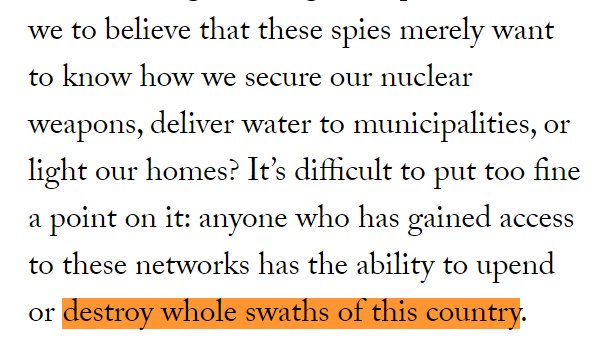 So, any state-sponsored cyber operation that would—as mentioned in the article—“destroy whole swaths of [a] country” would certainly fall foul of several of these prohibitions./10