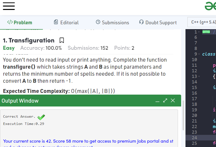AchaleshL's tweet photo. @geeksforgeeks  Day - 9
Good, simple &amp; conceptual question.

#30daysofcodewithGFG #arrays #string #geekymatching #counter #codeashabit https://t.co/AO1s33Y9Mc