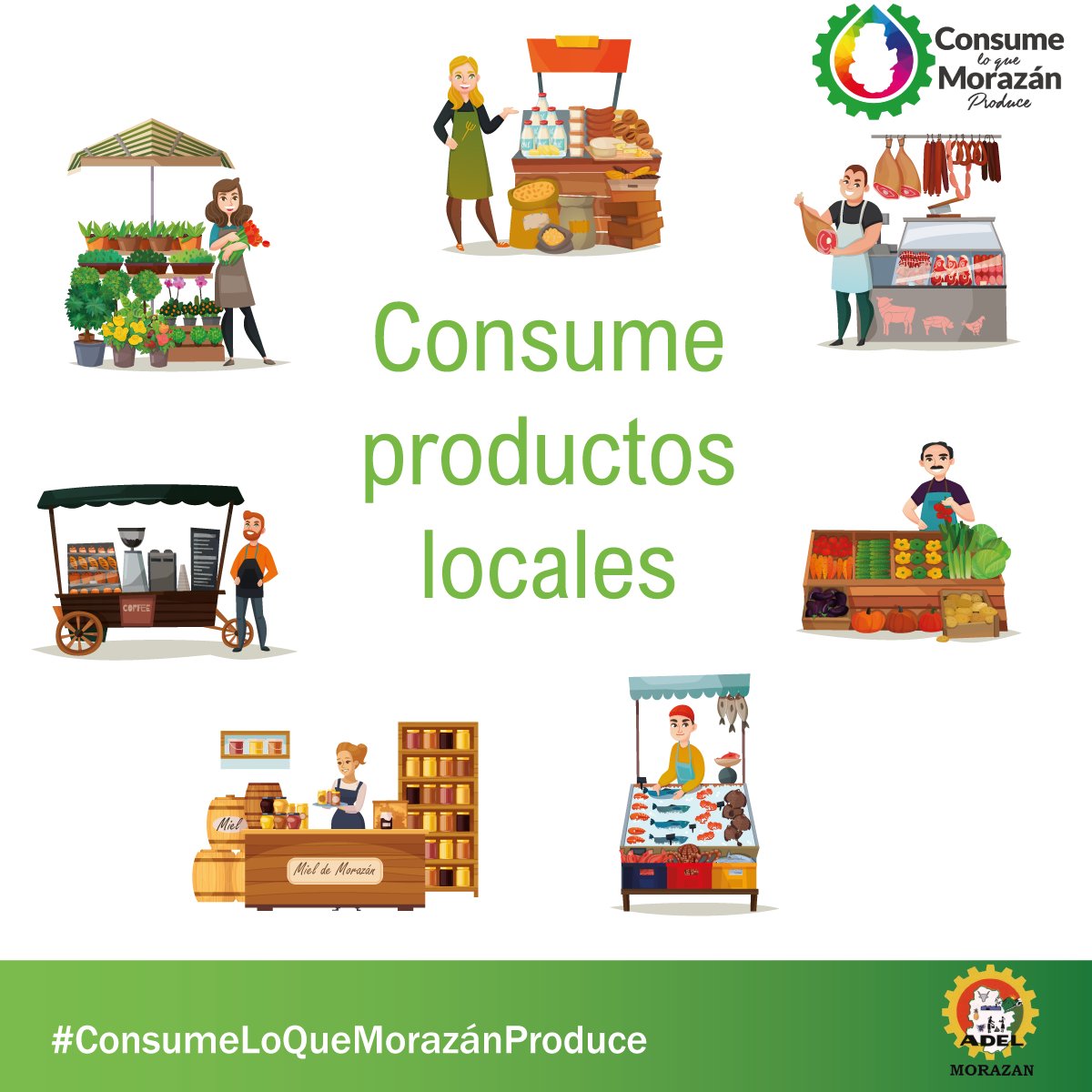 Compra los productos que necesites a los emprendedores locales, de esta manera dinamizamos y potenciamos la economía Local #ConsumeLoQueMorazànProduce #ConsumeLocal