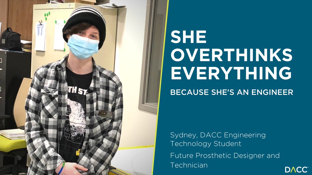 Forget what you know about girls in tech. The women of DACC are thriving in traditionally male dominated programs. Sydney is an Engineering student, headed for a future in prosthetics. Read her story here: delawareareacc.org/all/about/news…
