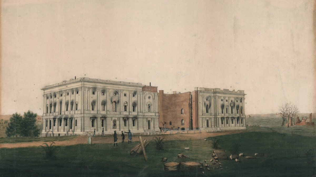 US CAPITOL ATTACK THREAD: In light of  @AOC's claim that she has PTSD because a Capitol Hill Police Officer entered her offices on 1/6 I decided to share some of the other attacks on the US Capitol. The first occurred in 1814 when the British burned it down.