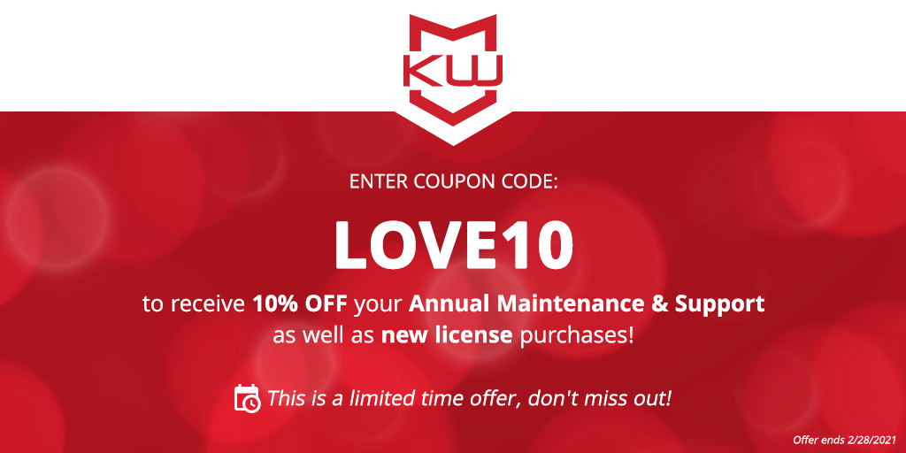 KioWare's tweet photo. We are SHARING THE LOVE this month with 10% OFF Annual Maintenance and Support as well as new license purchases! Offer ends 2/28/21.
#love #kiosks #kiosksolutions #kiosksoftware #lockdownsoftware #kiosklockdown #kioware #kioskmanagement #selfservicekiosk https://t.co/wXgm0FKQul