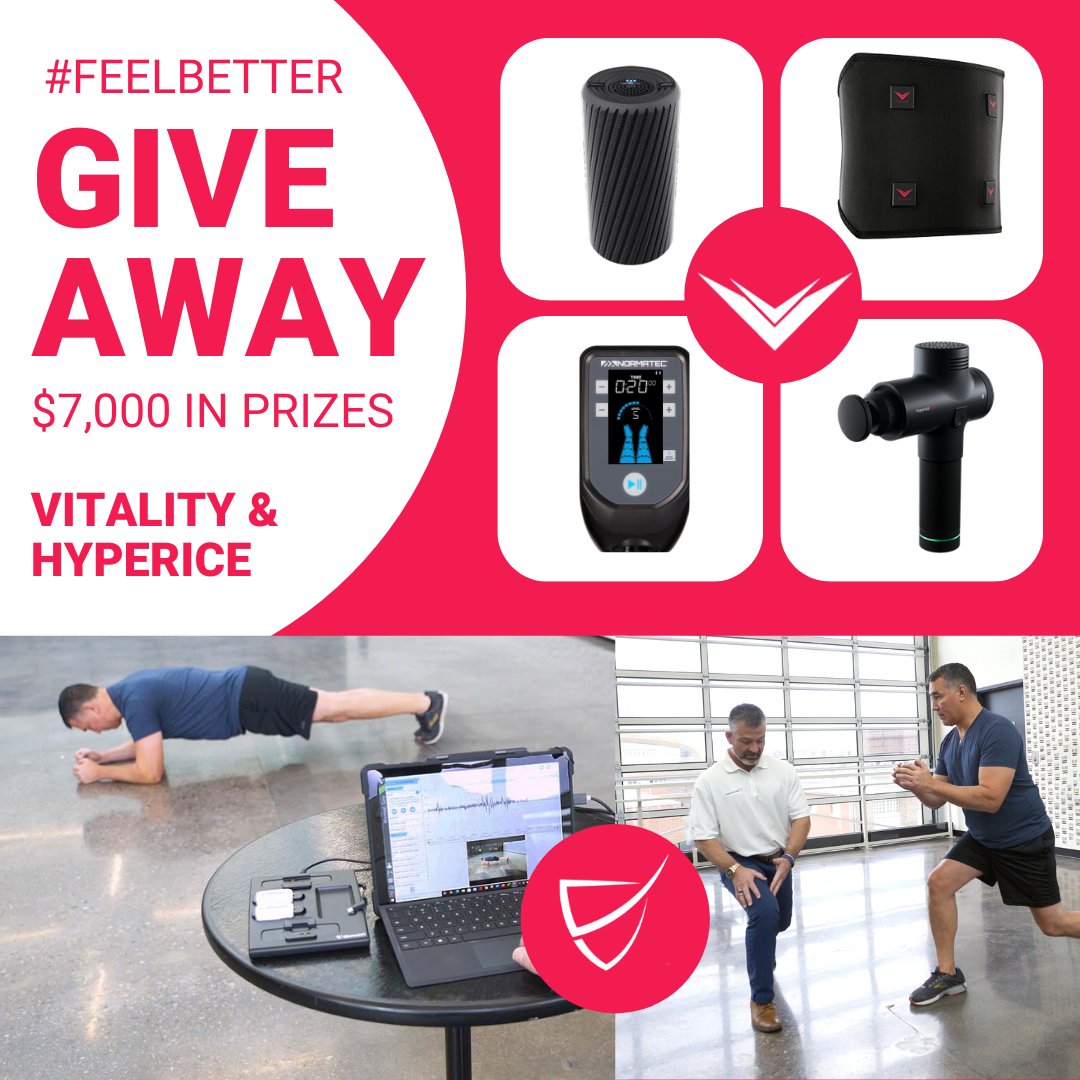 ENTER: bitly/feelbettergiveaway
⁠Our Vitality Athletic Movement Assessments identify risks to first responders and our training helps mitigate those issues. Plus, gear from our partner @Hyperice aids in recovery! #FeelBetterGiveaway #SafeMovement #MuscleRecovery #FirstResponders
