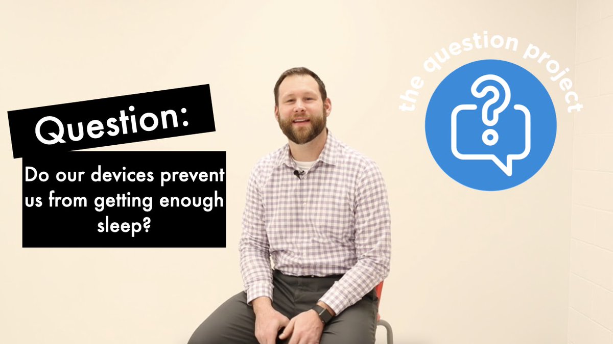 Do our devices prevent us from getting enough sleep?  Episode 5 will cover some tips and tricks to make sure we are getting the best sleep we can! Check out Episode 5 of The Question Project today. #awesomehumans

youtube.com/watch?v=EaQr4Y…