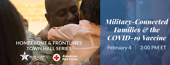 USHVHA's tweet photo. Join me, Dr. Anthony Fauci of @NIH, Gen. Mark Milley of @thejointstaff &amp; other health leaders at the “Military-Connected Families &amp; the COVID-19 Vaccine” town hall on Thu Feb 4 at 3 PM ET, sponsored by @BlueStarFamily &amp; @RedCross. Register at https://t.co/xxlX0ovueJ https://t.co/aeQqqgmdOJ