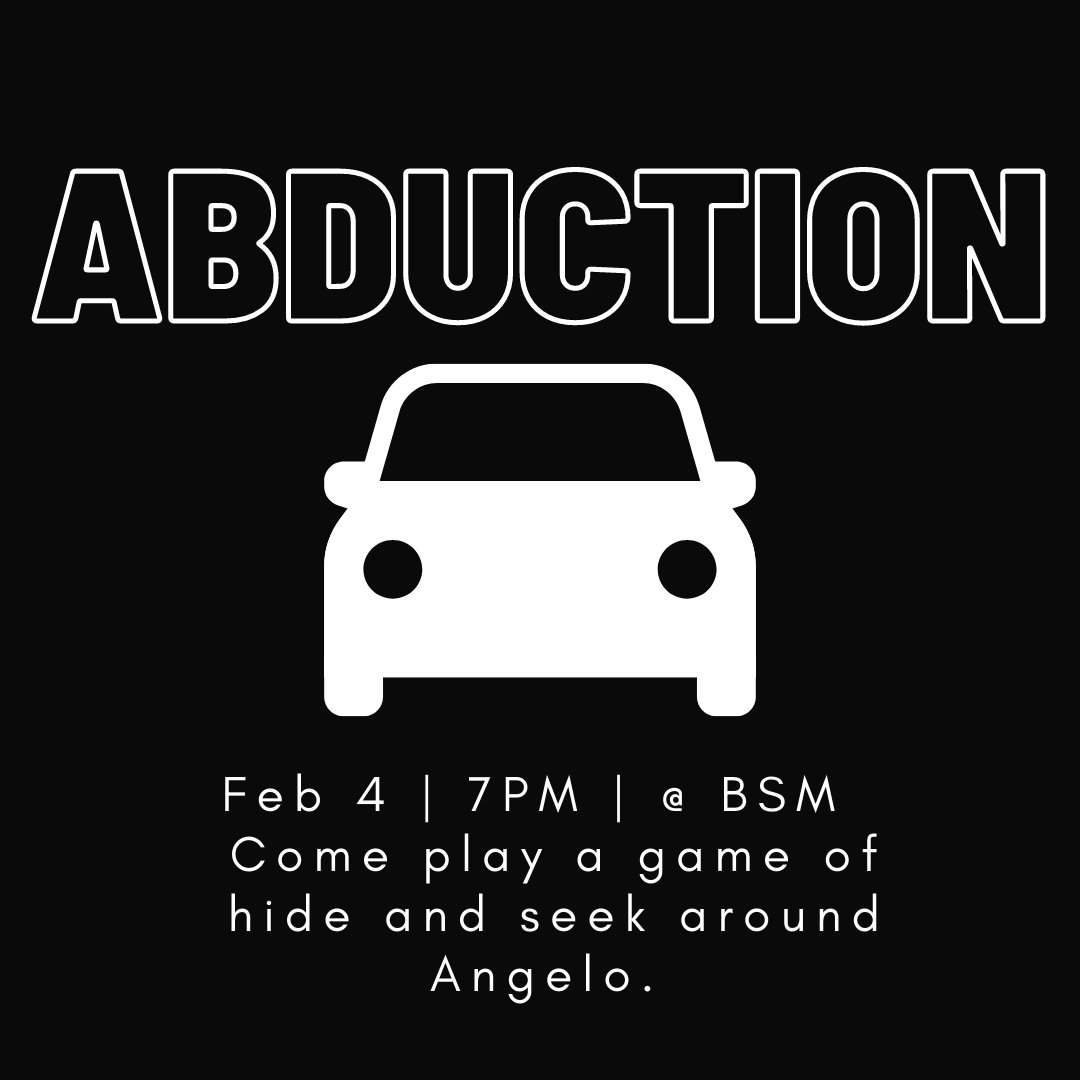 Come hang out TOMORROW for a game of hide and seek around Angelo!