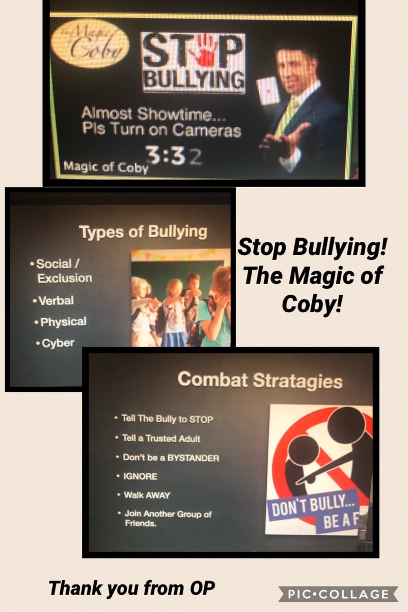 Thank you ⁦<a href="/antibullyshow/">Coby’s Anti Bully Magic Show</a>⁩ for joining OP once again and sharing your anti-bullying magical messages! 💙💛