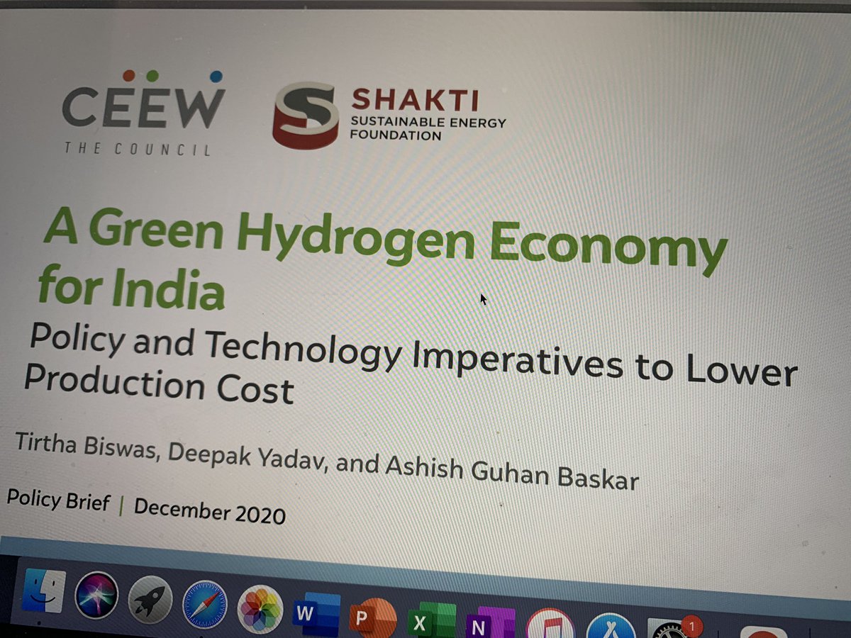 GhoshArunabha's tweet photo. 3+ years of research on #greenhydrogen as a key fuel for #industrialsustainability in #India. At @CEEWIndia we’re delighted with announcement of National #Hydrogen Mission &amp; privileged to have been contributing to mission document. @tirtha_biswas @HemantMallya @KarthikGanesan6 https://t.co/6Q9WlSk9vy