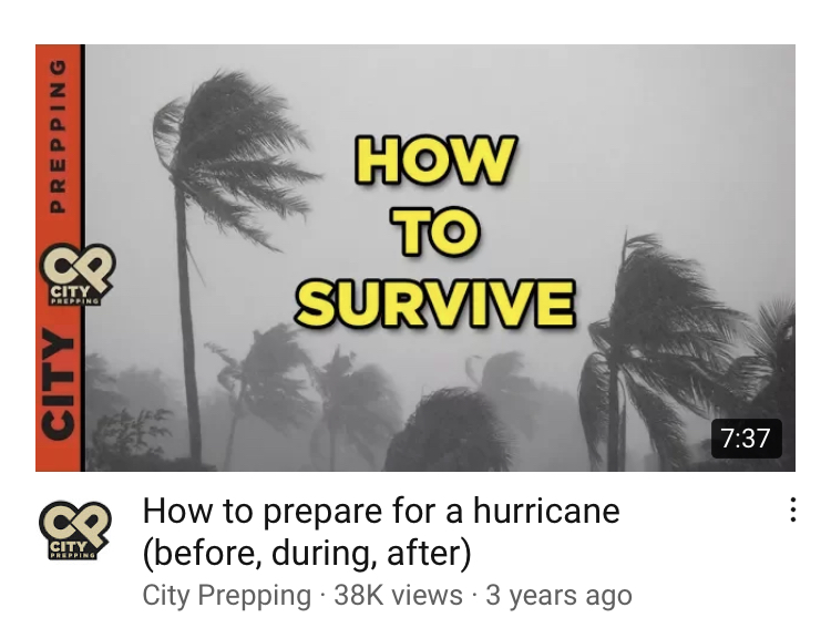 InergySolar's tweet photo. Hurricane season many not be around the corner just yet, but it's never too early to start prepping for that kind of emergency. This video from @CityPrepping has great hurricane preparedness tips, so be sure to  check it out!

  https://t.co/uEhxsNZSU6 https://t.co/yFJyuFTQiB