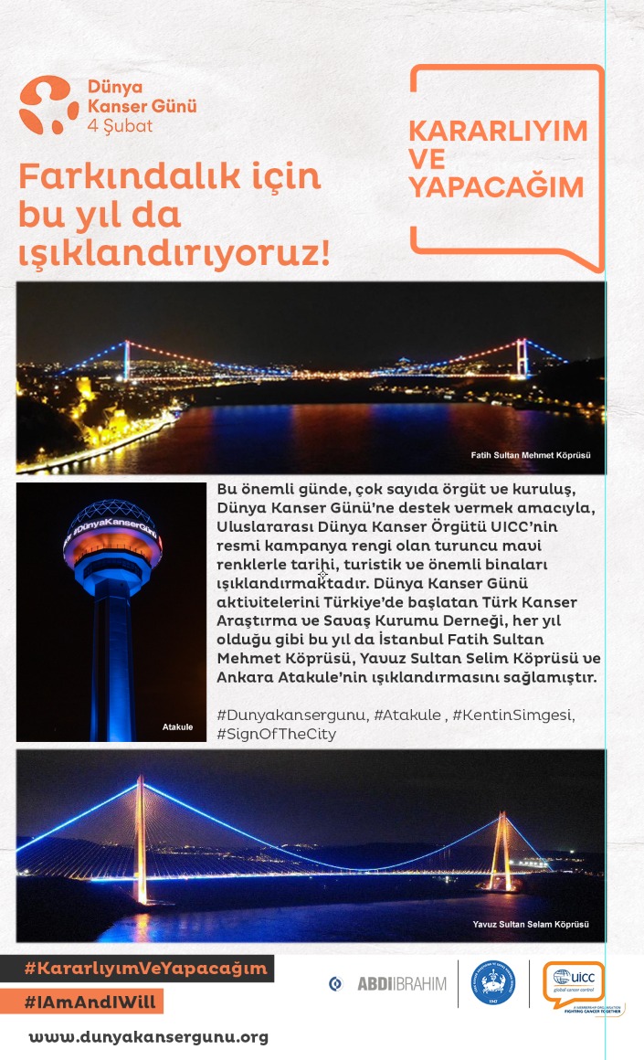 4 Şubat Dunya Kanser Gunu'nde butun Dunya ile ayni anda kanserden ölümleri azaltmak icin birlik oluyoruz. #KararliyimVeYacagim <a href="/mtkutluk/">Tezer Kutluk</a> <a href="/atakuleofficial/">Atakule</a> <a href="/uicc/">Union for International #CancerControl</a> <a href="/Official_WCD/">WorldCancerDayOfficial</a> #KentinSimgesi #SignOfTheCity #Atakule