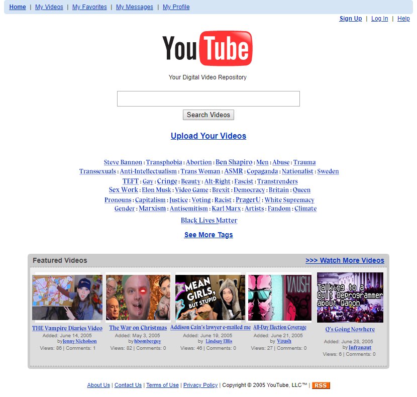 OliveMuenster's tweet photo. “YouTube in 2005” https://t.co/QlwAyEBYnV