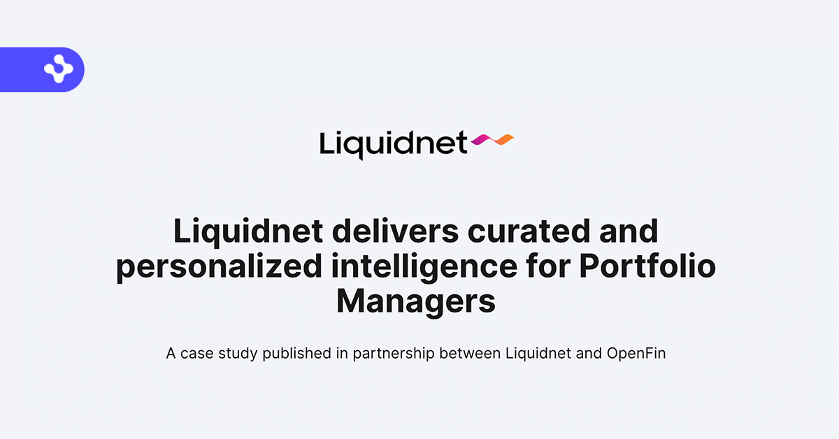 openfintech's tweet photo. DOWNLOAD: OpenFin's latest #casestudy featuring @Liquidnet's recently launched Investment Analytics Business and Product Suite #BuiltOnOpenFin.

https://t.co/stDHWG78yi https://t.co/ZuskNNO5eU