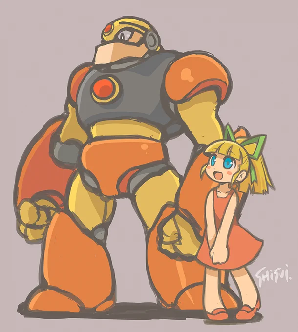 唐突にガッツマンを描くー。体格差のあるキャラ好きー。(*'∇`*) 