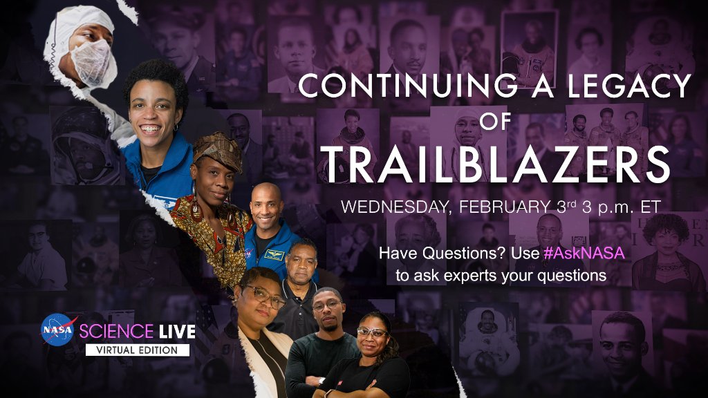 Continuing a Legacy of Trailblazers today on NASA Science Live at 3pm ET. 