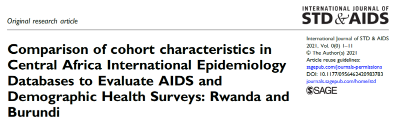 Interested in understanding the representativeness of #IeDEA cohorts and how trends in patient data relate to national epidemics? Check out our Int. J. STD AIDS paper comparing Central Africa IeDEA cohorts in Burundi & Rwanda to population-representative DHS surveys of PLHIV.