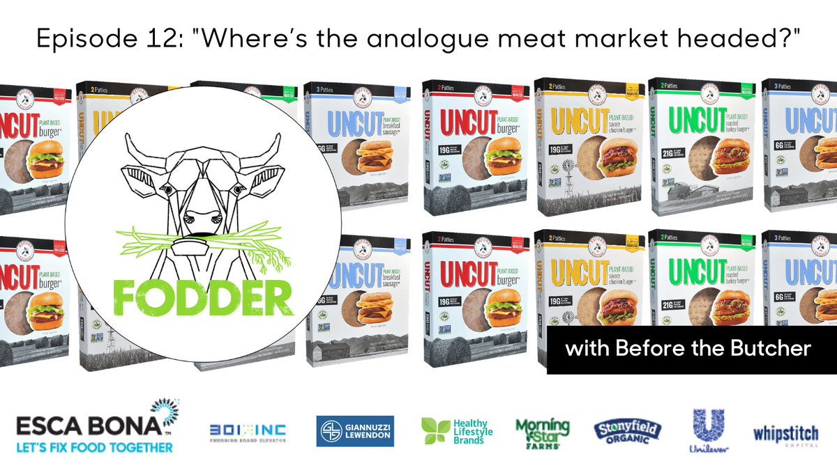 In this episode of Fodder, we'll be talking with David O'Malley about why 2020 was a pivotal time in the analogue meat movement, who's leading &amp; buying into the industry and where the market could grow. bit.ly/2Mt6cmr
<a href="/B4theButcher/">Before the Butcher</a> 
#escabona #plantbased #fodderpodcast