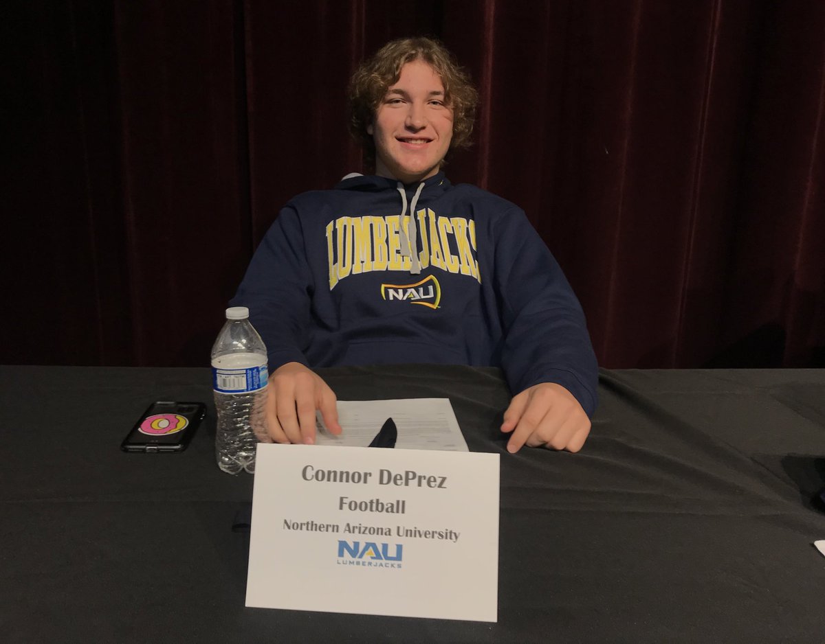 Cody Cameron (@codytcameron) on Twitter photo Hamilton 6’4 250-pound OL <a href="/connor_deprez/">Connor Deprez</a> signs with the NAU Lumberjacks on National Signing Day this morning, Congrats Connor 👊🏻 <a href="/CoachChrisBall/">Chris Ball</a> <a href="/AZHSFB/">ArizonaVarsity.com 🔥PREPS🔥</a> <a href="/gridironarizona/">Gridiron Arizona</a> <a href="/swoll1/">BIG TUCK</a> Hamilton 6’4 250-pound OL <a href="/connor_deprez/">Connor Deprez</a> signs with the NAU Lumberjacks on National Signing Day this morning, Congrats Connor 👊🏻 <a href="/CoachChrisBall/">Chris Ball</a> <a href="/AZHSFB/">ArizonaVarsity.com 🔥PREPS🔥</a> <a href="/gridironarizona/">Gridiron Arizona</a> <a href="/swoll1/">BIG TUCK</a>