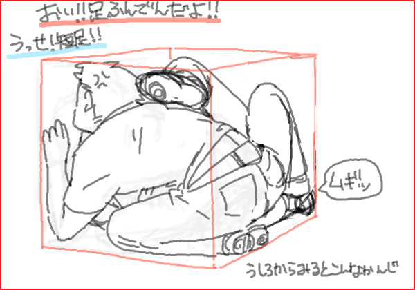 箱は筋肉で倒せる(三枚目はちゅんさんの絵) 