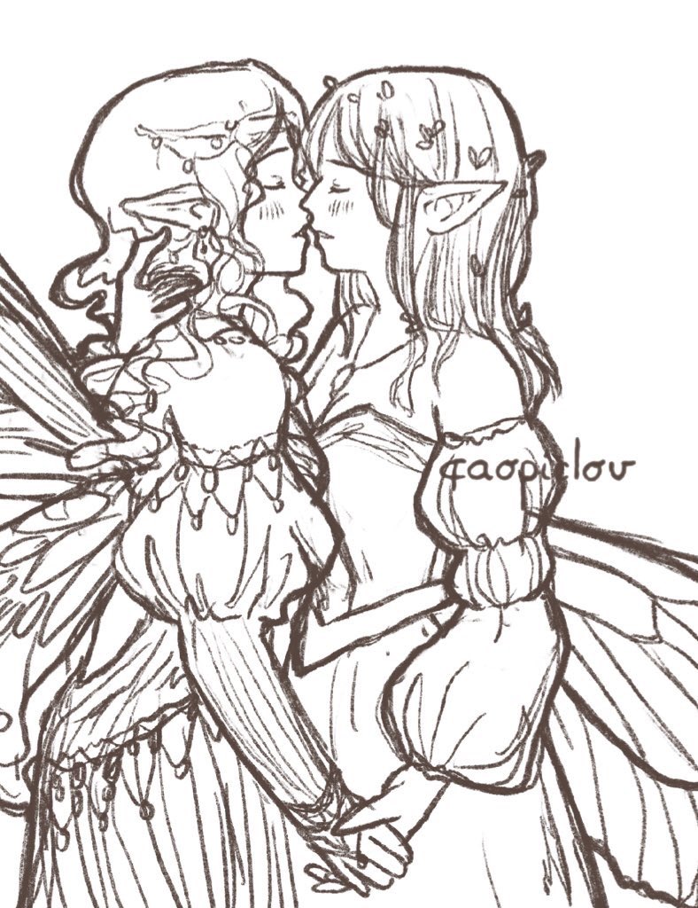 palabritadehada's tweet photo. Día O3. Hadas, princesas y novias. ✨ Prometo terminar este dibujo cuando el tiempo me lo permita. 🌱 #faebruary #Faebruary2021 #fairies #princess #gilfriends #sketch https://t.co/QcZiQj6RgI