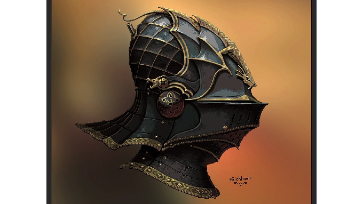 My fantasy design sketchbook:Dragon SalletAlso let's play a retweet game because I know you love helmets and want to know more about them. I will post curiosities about helmets in the comments and whenever you learn something new hit the retweet button. #conceptart  #fantasy