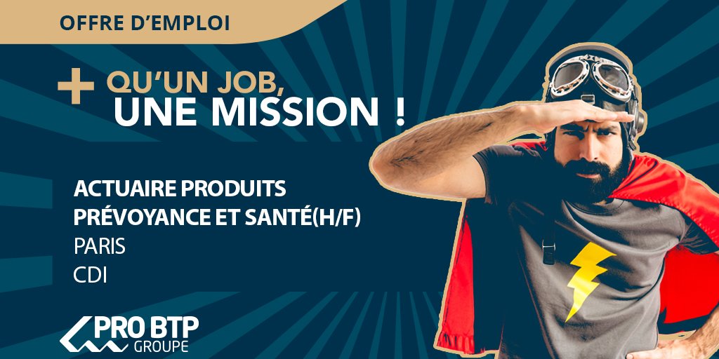 [#PlusQunJobUneMission] Expert de l’actuariat et des statistiques, vous souhaitez mettre à profit votre sens de l’analyse et votre dynamisme au sein d’un grand groupe de protection sociale ? Postulez par ici 👉 urlz.fr/eQ8i