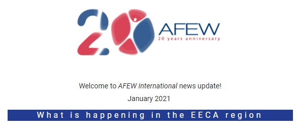 AFEW_Int's tweet photo. Our January Newsletter is out! What is happening in the EECA region, news of @AFEW_Int and our partners including relevant grant opportunities and more!
https://t.co/ACBtPDCkq1
#newsletter #EECA #AFEWtowardschanges https://t.co/b1ydeqgqCw