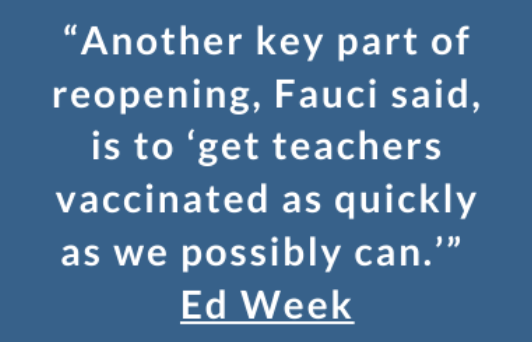 theNCForum's tweet image. READ OUR STATEMENT OF SUPPORT:  

"North Carolina has the opportunity to demonstrate its support for the health and safety of its educators and school personnel by ensuring they have prioritized access to available COVID-19 vaccines." #nced 

ncforum.org/statement-educ…