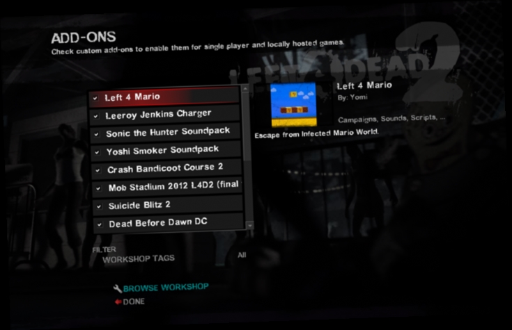 left for dead 2 add ons left for dead 2 add ons